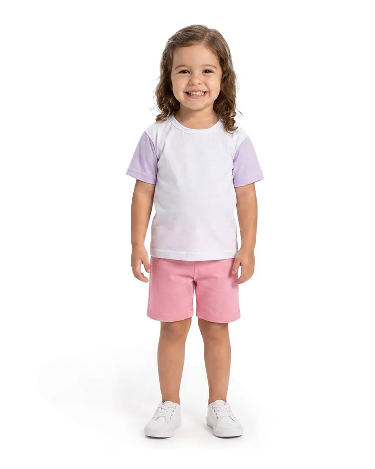 Remera combinada lisa varios colores