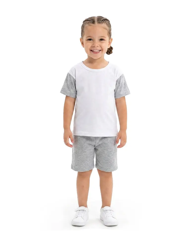 Remera combinada lisa