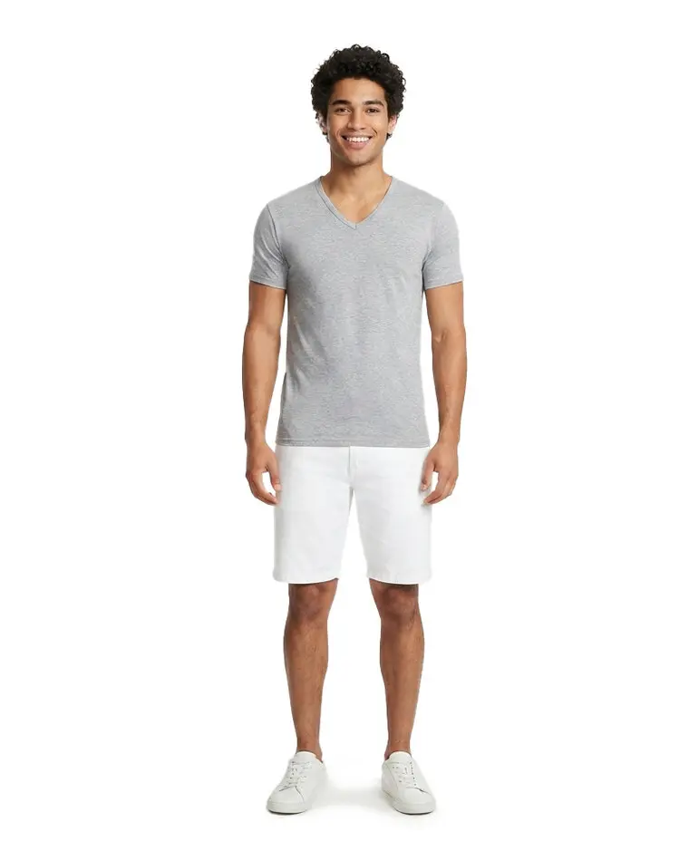 ART.472 REMERA MANGA CORTA MELANGE ESCOTE V