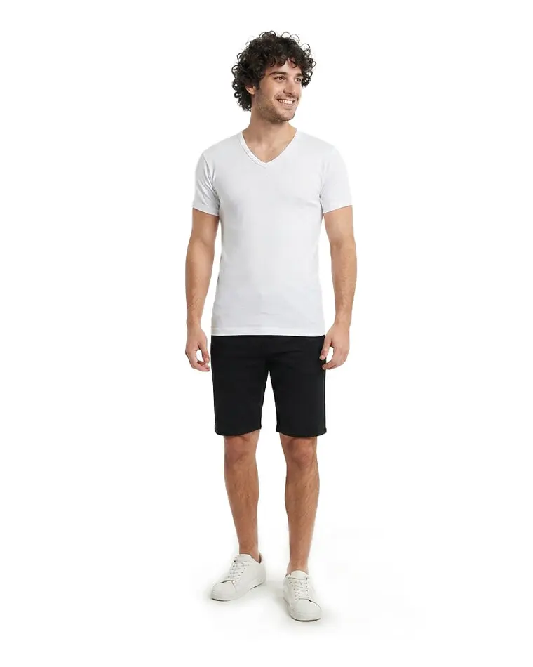 ART.472 REMERA BLANCA MANGA CORTA ESCOTE v