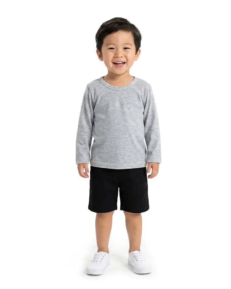 remera manga larga melange negro